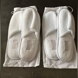 2 pair Unused Brand New St Regis Hotel Frette 1860 Brand Slippers 
Sz Large